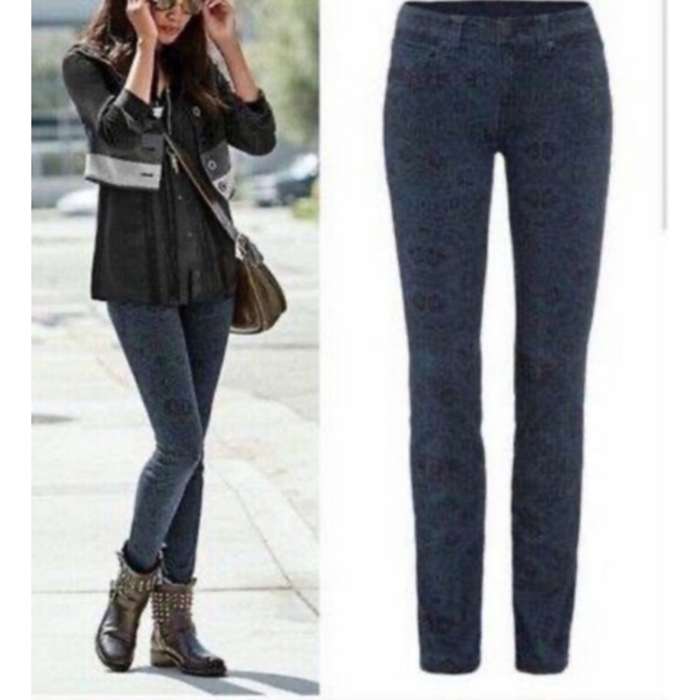 CAbi Floral Lace Print Jeans